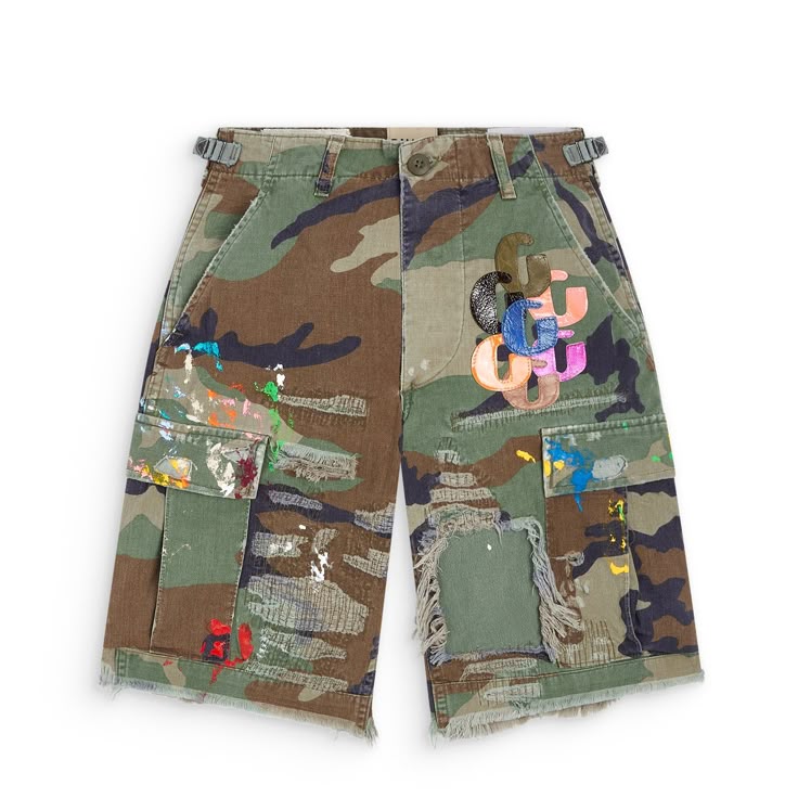 shorts gallery dept patch camo cargo