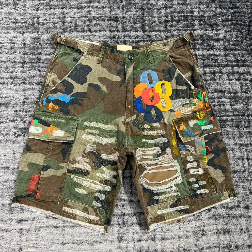 shorts gallery dept patch camo cargo